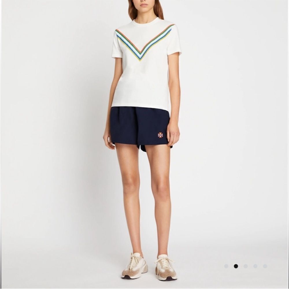 Tory Burch - TEMPO CHEVRON T-SHIRT Sz M